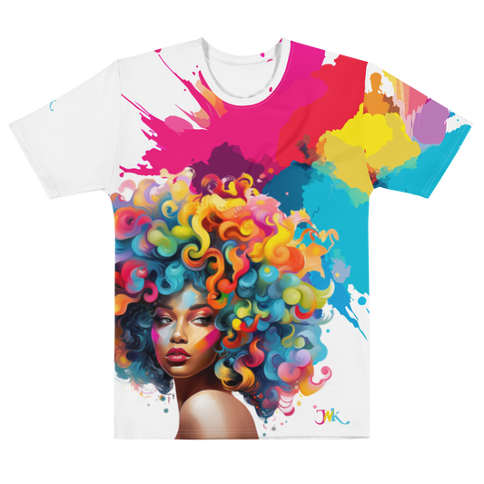 T-Shirt all over afro - Déesse arc-en-ciel (coupe homme)