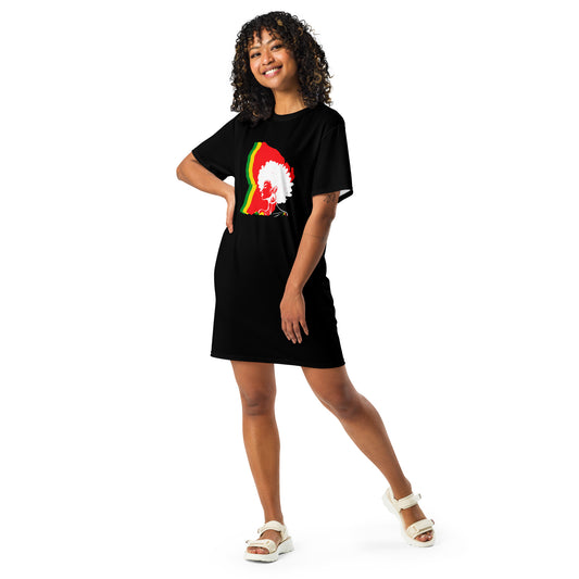 Robe T-shirt afro | Yana afro (blanc)