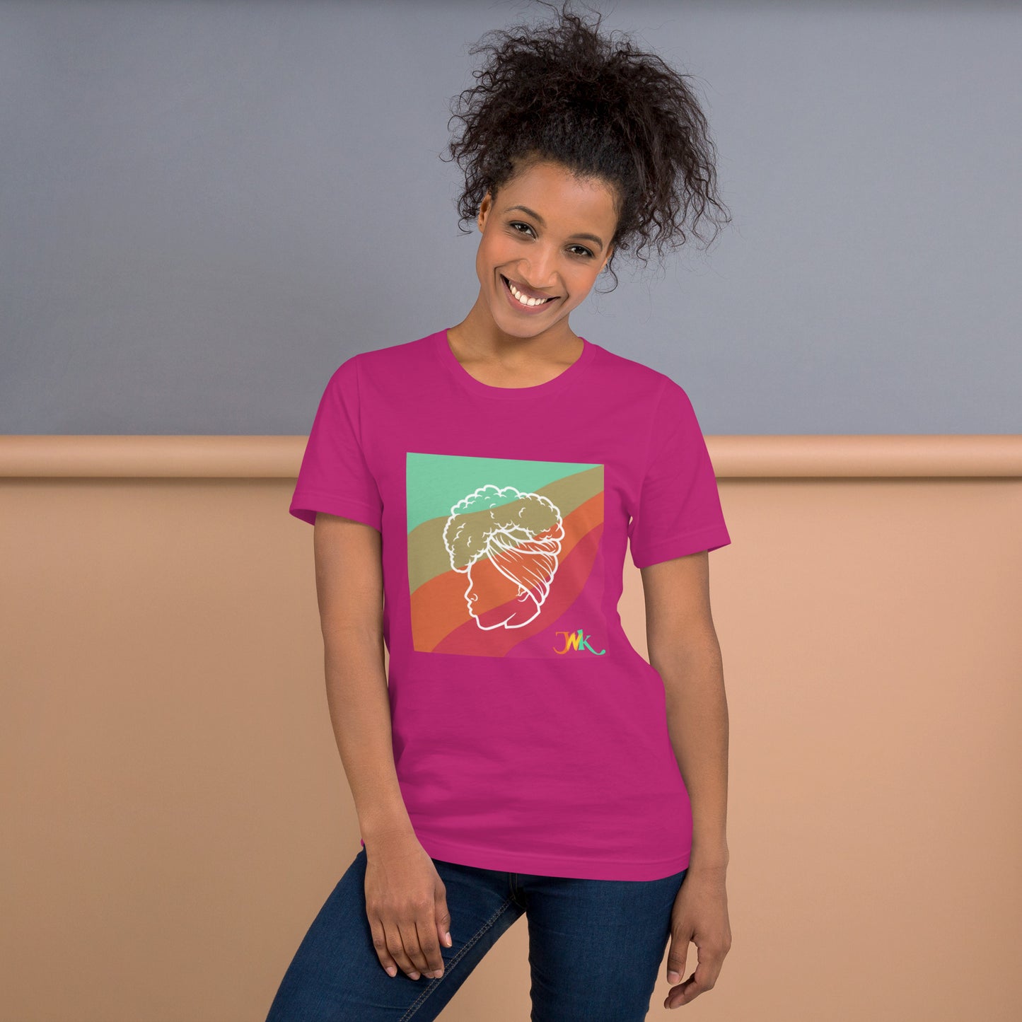 T-Shirt afro femme - Yana pastel