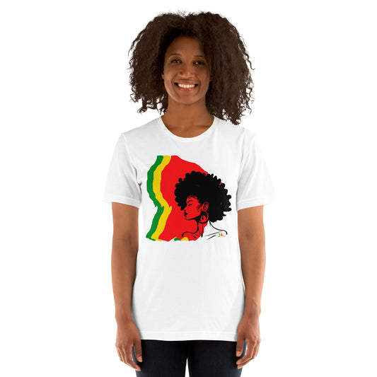 T-shirt unisex - Yana afro (noir)